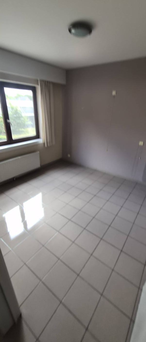 Lege kamer waarin het zonlicht weerspiegelt in de pas gedweilde tegelvloer